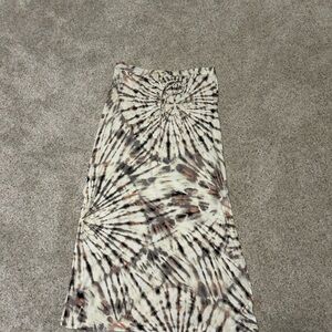 Tie-dyed maxi skirt